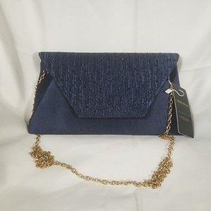 Mihawk navy blue clutch evening bag cross body purse